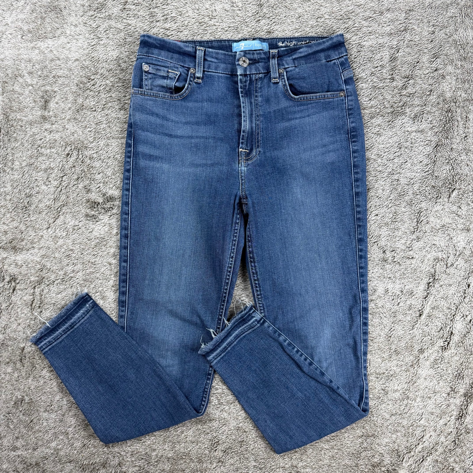 7 For All Mankind The High Waist Skinny Ankle Women's 27